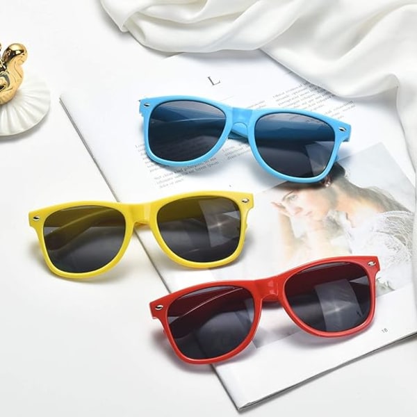 10 par solglasögon festpresenter för vuxna vintage klassiska solglasögon (röd båge)