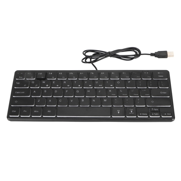 64 nycklar RGB bakgrundsbelyst tangentbord USB kabelanslutet speltangentbord Bärbart Mute Kompakt litet tangentbord för PC Laptop