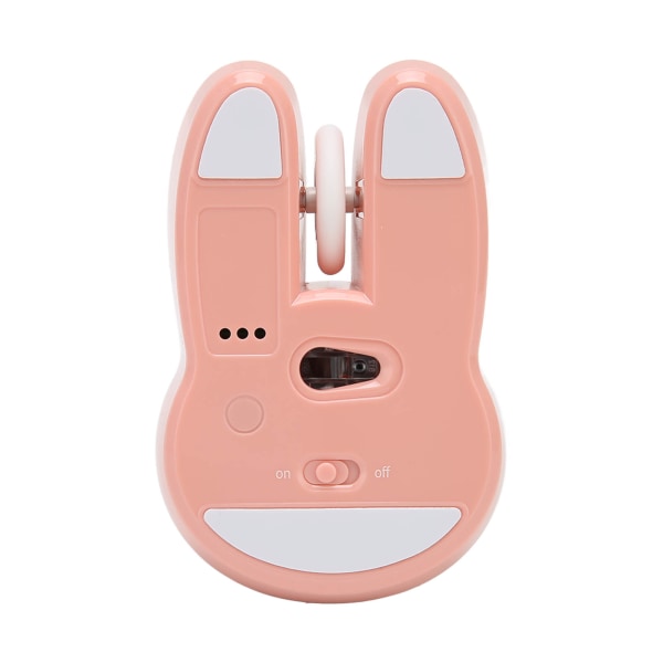 Cute Rabbit Langaton Hiiri 2.4G Säädettävä DPI-herkkyys 33ft Tehokas kantama akkukäyttöinen hiljainen hiiri pelihiiret vaaleanpunainen