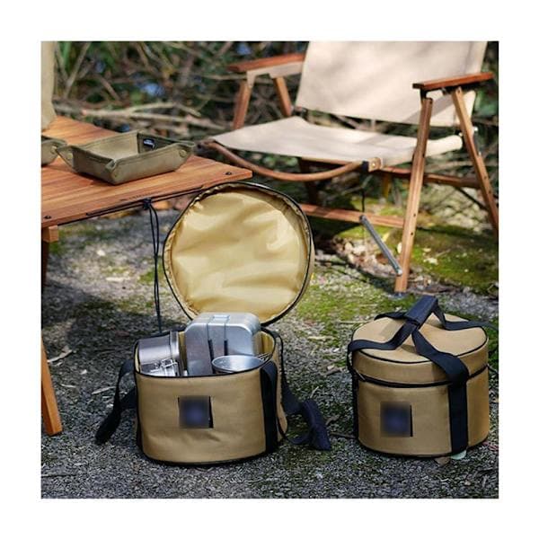 Bärbar picknickkylväska för utomhusbruk, vattentät, khaki M