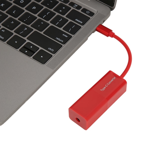 DC- USB C-sovitin 65 W PD DC- USB C-muunnin DC- power 5,5x2,1 mm naaras- USB C-urossovitin punainen