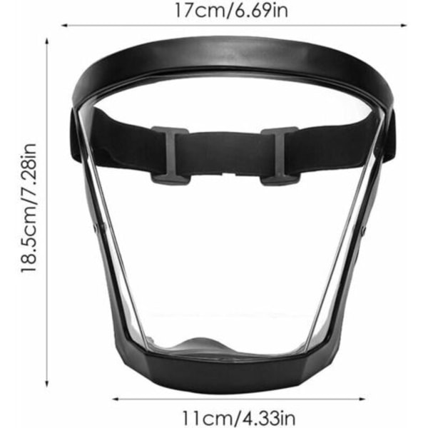 Helmask 1 del - blå, med ram, imskydd, dammskydd, ultra-klar helmask, hygienisk anti-dropp, skyddsglasögon.pa