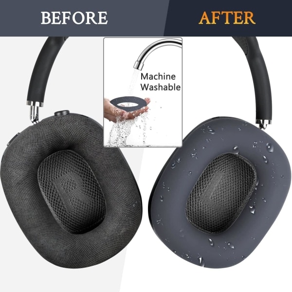 Paris Skyddssats för AirPods Max, Huvudbandsöverdrag + TPU-fodralskydd + Silikonöronkuddar, Svettresistent Tillbehör, Lätt att Tvätta, Repskydd