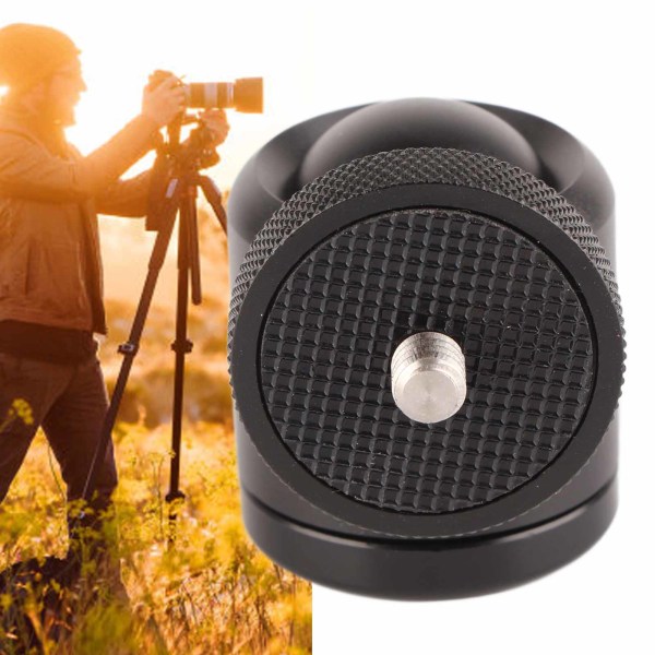 Kamerastativ kulehode 360 ​​grader roterende panorama stativmontert kulehode med 1/4 tommers Hot Shoe for DSLR-kamera