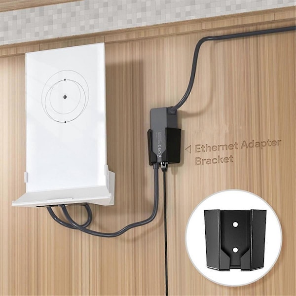 Lämplig för Ethernet-adapter Satellitfäste Väggmonterat Förvaringsställ Rack Vit.pa
