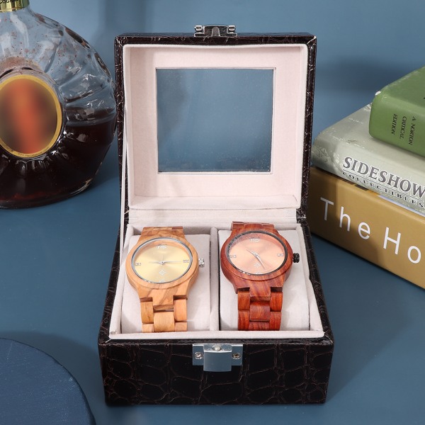 PU-nahkainen rannekellon säilytyslaatikko watch organizer case näyttösäiliö