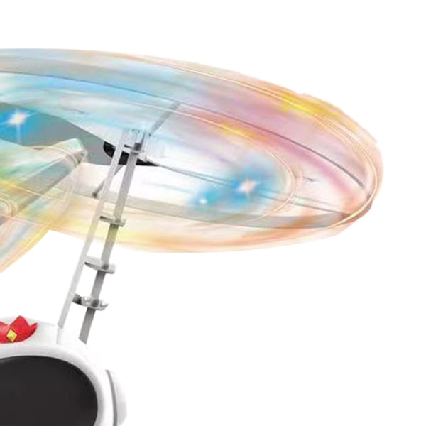 Lentävä avaruusmies lasten lelu hauska Innovatiivinen infrapuna-induktio lentävä avaruusmies drone LED-valolla lapsille lahjat Valkoinen