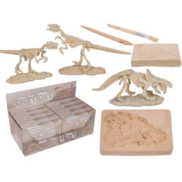 Udgravningssæt - Dinosaur Brun