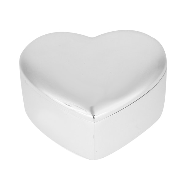 Pieni kannettava sydämenmuotoinen säilytyslaatikko koriste-korusäiliön pidike (hopea)