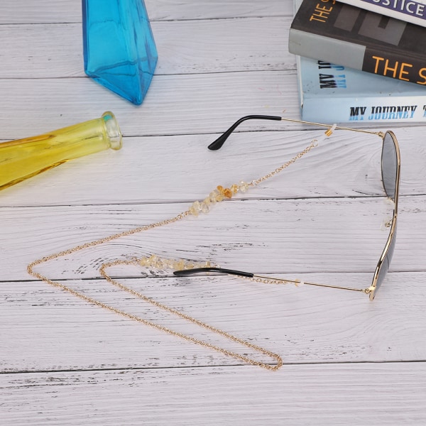 Briller Kjede Steindekorasjon Dame Solbriller Anti-Skli Briller Tau tilbehør