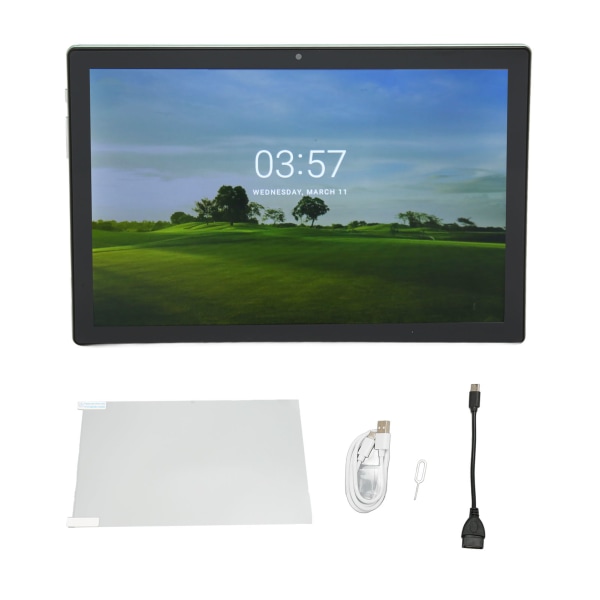 10,1 tommer tablet 6 GB RAM 64 GB ROM MTK6735 Quad Core 5G WiFi Dual SIM Dual Standby Tablet PC til Android 10 Grøn