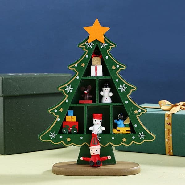 Træ juletræ Desktop Display Rekvisitter GRØN grøn