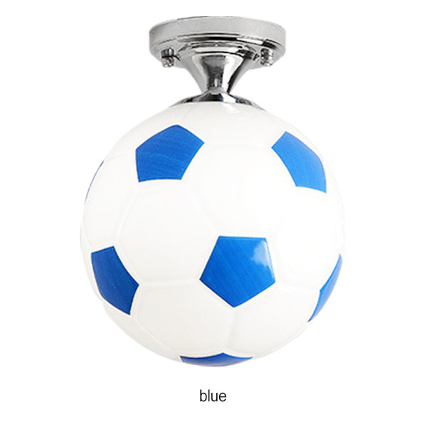 Fodbold LED-loftlampe Lysende Fodboldstang Med Blue