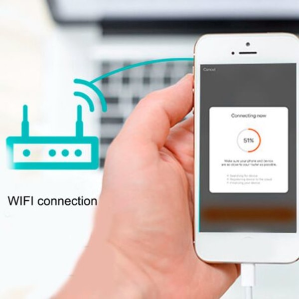 MOES Smart WIFI Stik Rund Moderne ABS APP Fjernbetjening Trådløs Stik 4000W--.pa