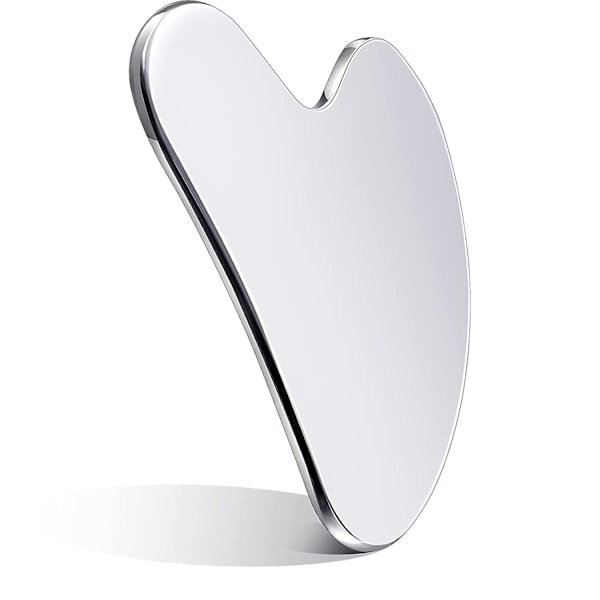 Paris_Gua Sha-værktøj i rustfrit stål til ansigtet - Guasha-værktøj til ansigtet - Metal Gua Sha - Opstram huden - Hjertemassage - Skønhedsværktøj