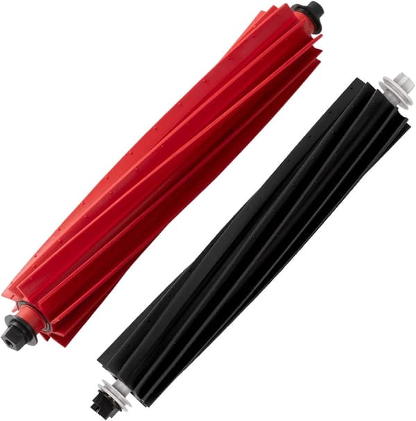 Erstatningshovedbørsteruller, doble gummi flokefrie, for tepper og harde gulv, Roborock S8/S8+/S8 Pro/G20, 2-pakning
