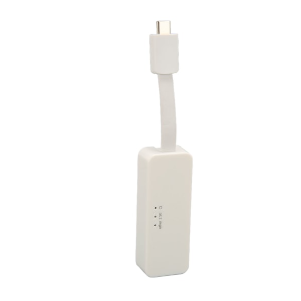 USB til RJ45 Adapter 2500M Plug and Play Bærbar Bredt kompatibel USB til Ethernet Adapter til Laptop Tablet Type C Hvid