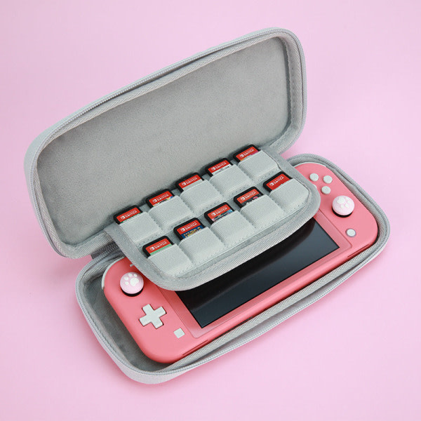 Kompatibel med Nintendo Switch Kirby Storage Bag NS Soft Bag OLED Portable Clutch Host Cover Switch/Oled rosa