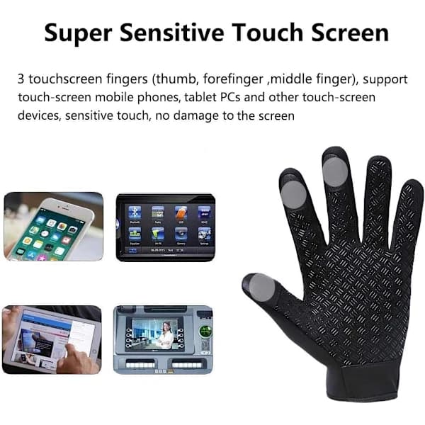 Cyklinghandsker, touchscreen sportshandsker vinterhandsker, løbehandsker