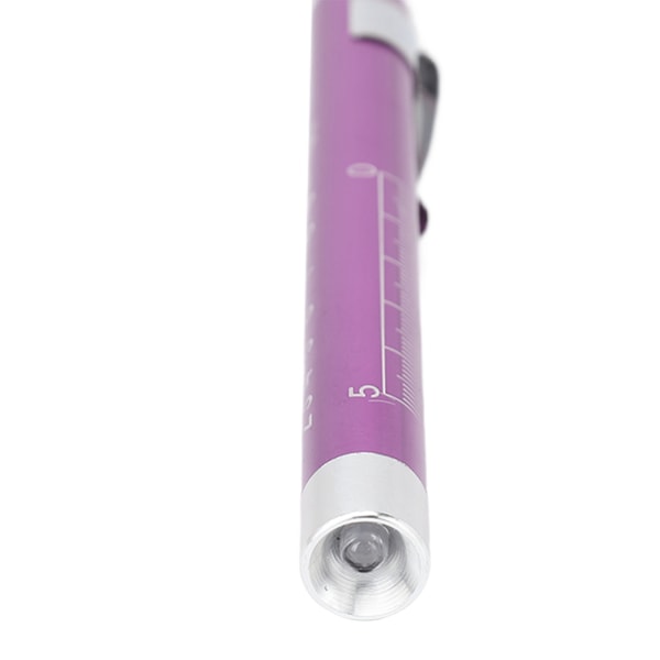 LED Penlight Vit Belysning Konkavt huvud Aluminiumlegering Medical Pen Light for Throat Lila