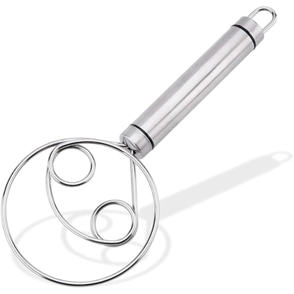 Degvisp Äggvisp Rostfritt Stål Holländsk Deg Handvisp Vispverktyg Silver 19,5*7cm