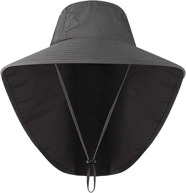 1 stk. solhatt med nakkeklaff, sommerbeskyttelse, justerbar solhatt