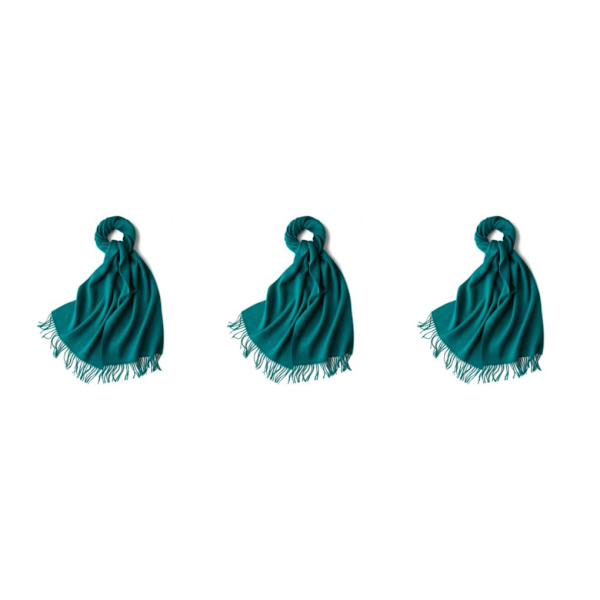1/2/3 unisex-huivit fransuilla Lämmin ja mukava putkihuivi tummanvihreä dark green 3Set