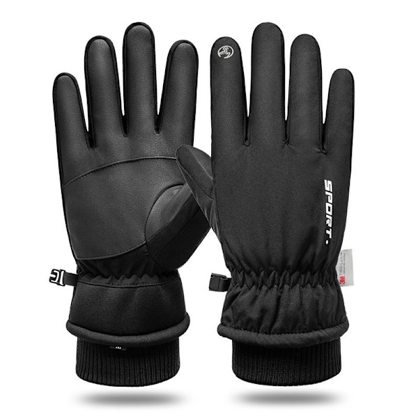 Vedenpitävät ja tuulenpitävät hanskat 3M Thinsulate -eristeellä Musta XL Black xl