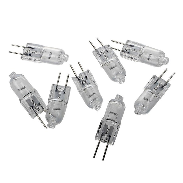 12V 20W Halogenpære Varmhvitt Lys Dobbelstiftbase 8 stk - Xin（PA）