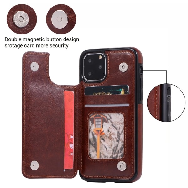 mobilskal fodral plånboksfodral korthållare för iPhone 13 mini 5 Vit