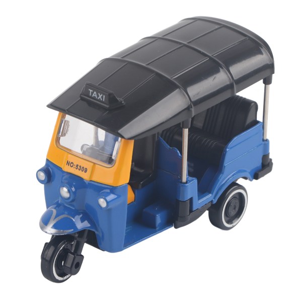 Metalliseos kolmipyöräinen automalli, erittäin simuloitu lasten ajoneuvojen lelu liukuvalla toiminnolla, sininen