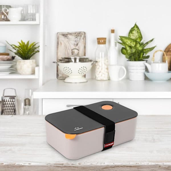 Eco-Friendly BPA-Free 1000ml Lunch Box with 2 Compartments, Microwave Safe