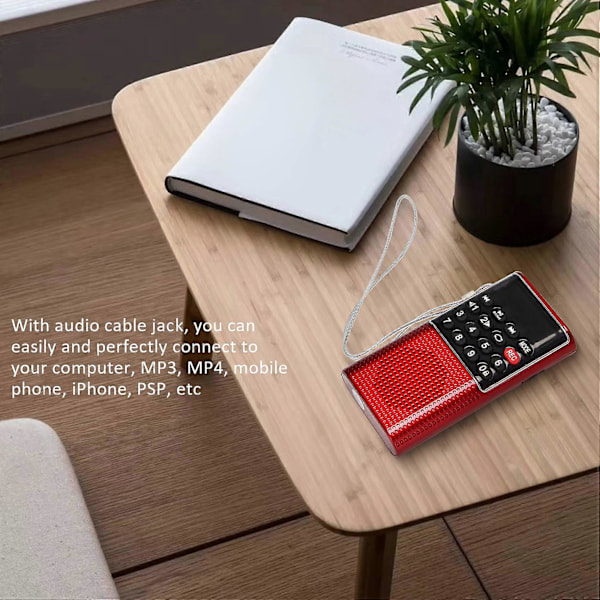 L-328 Mini Bærbar Lomme FM Auto Scan Radio Musik Audio MP3 Afspiller Udendørs Lille Højttaler med Voi.pa