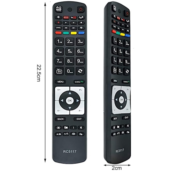Rc5118 TV-fjärrkontroll Ersättning Enkelt Styrning För TV