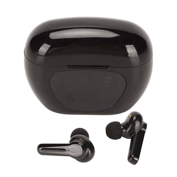 Trådløse Bluetooth-ørepropper Touch Control Støyreduksjon LED digital skjerm Stereo vanntette ørepropper med mikrofon