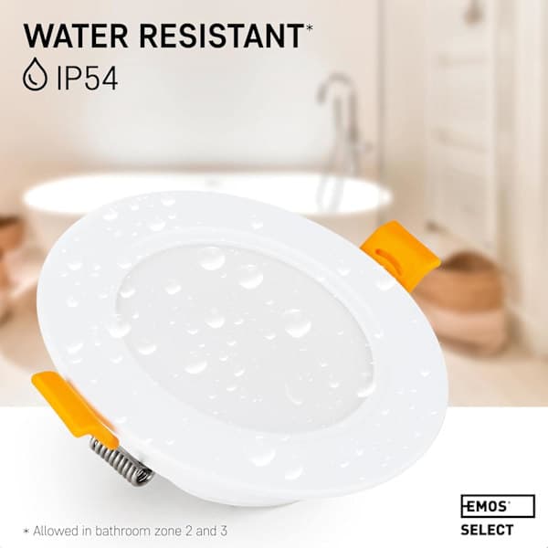 Rund LED Downlight Set 7W 700 Lumen Varmvit 3000K IP54 | 3-Pack