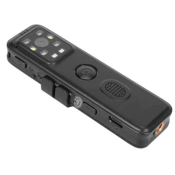 Mini Wearable Camera 1080P 0,78 tommers skjerm Night Vision Loop-opptak WiFi Back Clip Videoopptaker for rettshåndhevelse