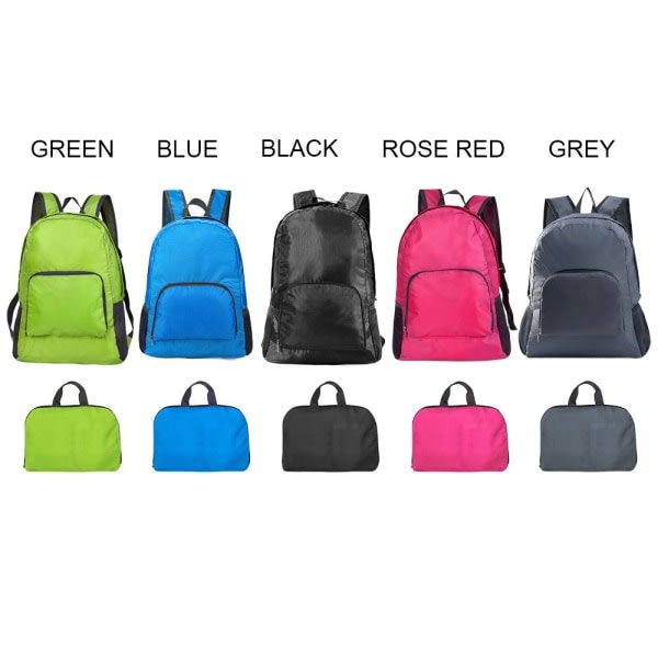 Foldable travel backpack Portable daypack BLUE blue