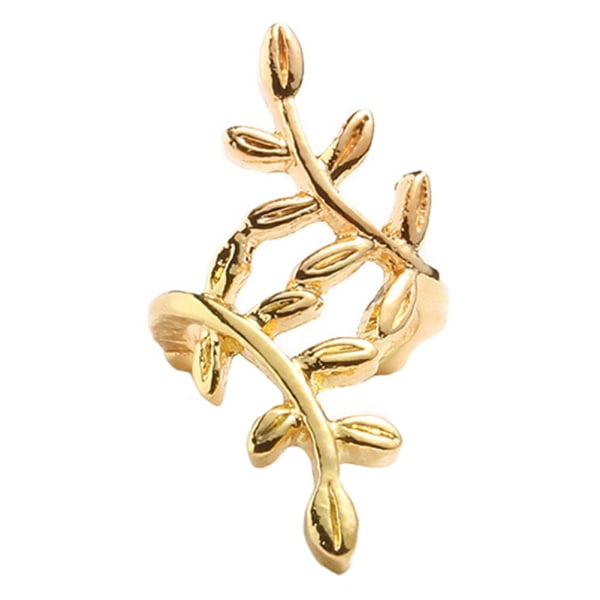 Fasjonable kvinner Leaf Ear Clip Legering Elegante fest øredobber Smykker dekorasjon gull