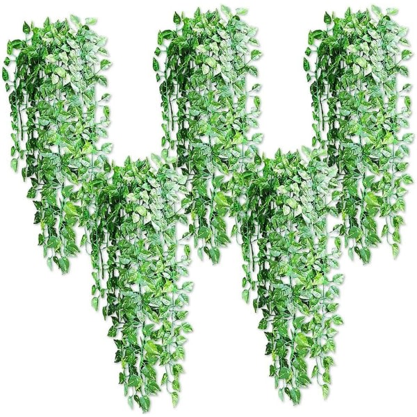 5-pakkaus hängande vinranka False Leaf Krans Chlorella Vine