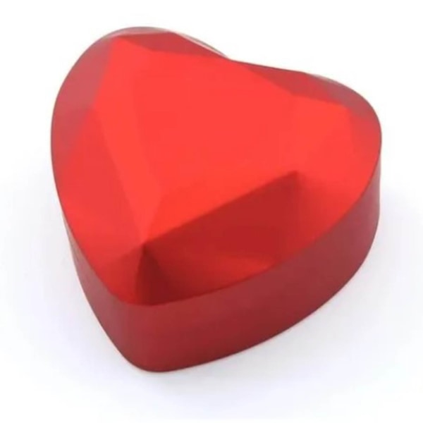 Sormuslaatikko Punainen sydämen muotoinen tyylikäs hieno sormuslaatikko LED-valolla hääehdotukseen