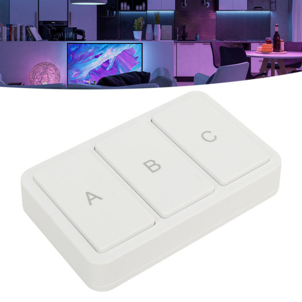 Smart Scene Button Remote 3 Gang Wireless Remote Control Switch til ZigBee til hjemmet