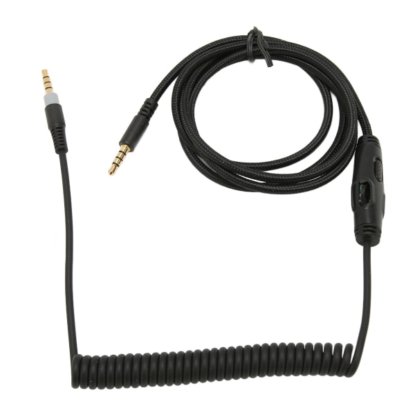 Ringad hörlurskabel för utbyte av headsetljudsladd med volymknapp för Kingston HyperX Cloud Mix Cloud Alpha