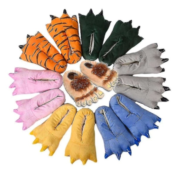 Paw Tofflor Fuzzy Stuffed Animal Claw Skor Roliga kostymer for tenåringer Vuxne 27-44 Giraff Giraffe