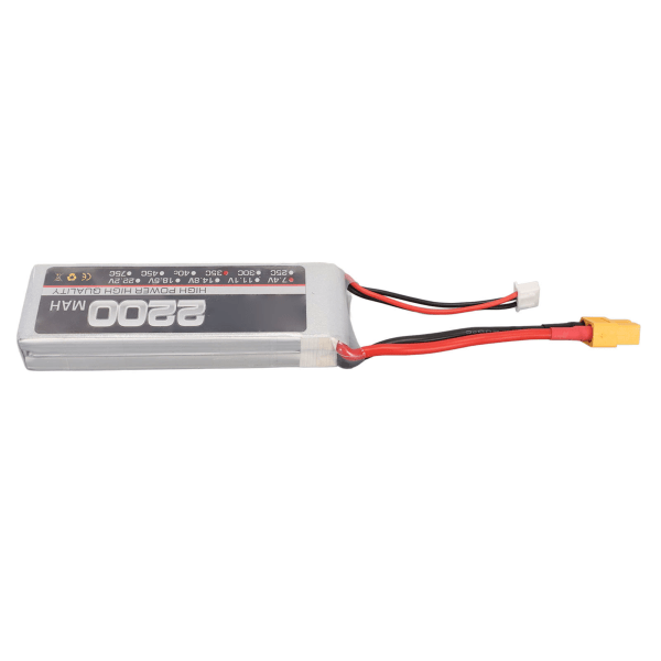 7,4V 2S 2200mAh 35C LiPo-batteri RC-fly høyhastighets litiumbatteri med XH-balansehode for erstatning XT60-plugg