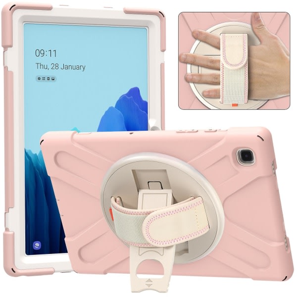 Nytt case för Samsung Tab A7 10,4 tum T500 med axelrem, justerbart stativ, cover Cherry Blossom Powder