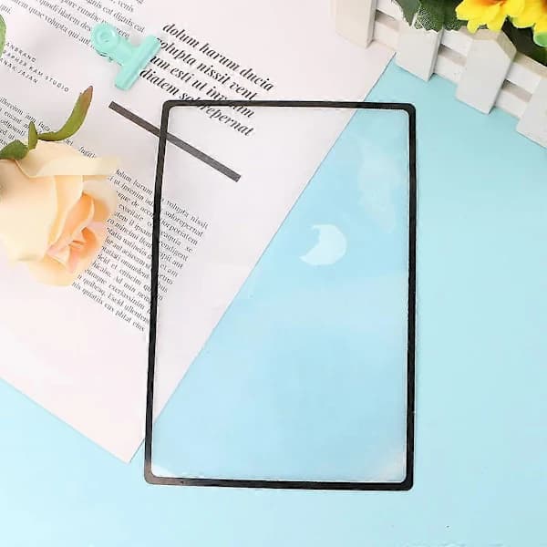 Forstørrelsesglas 180X120mm A5 Flad PVC Forstørrelsesark 3X Bogsideforstørrelse
