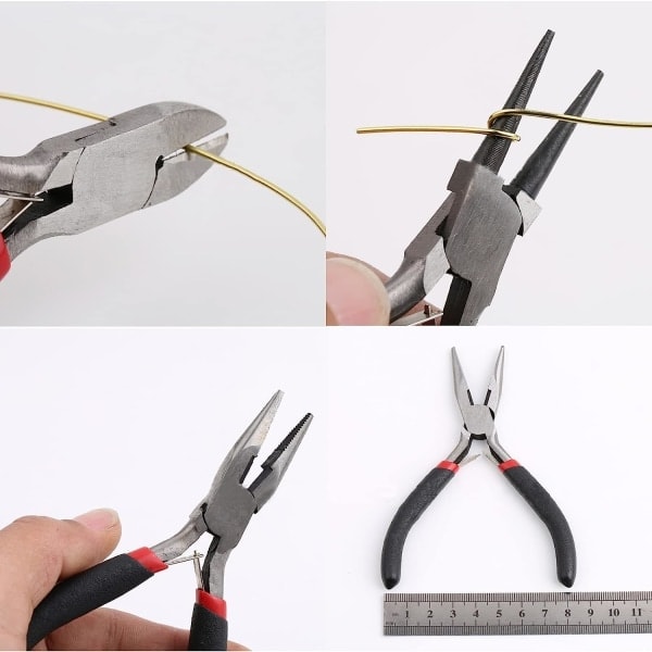 5-pakkaus Korupihdit Korujen Pyöreät Pihdit DIY Työkalut Sähkö- ja Puutöihin, DIY Korujen Valmistus (Pieni)