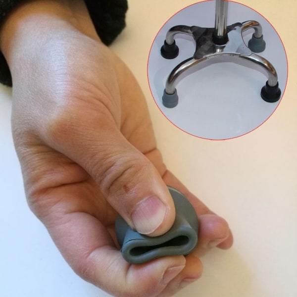 2 kpl kainalosauvan kärkiä suojaa MUSTA-16MM MUSTA-16MM musta-16mm