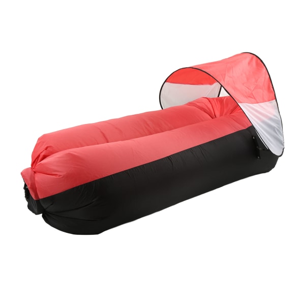 Uppblåsbar utomhussoffa Soffa Bärbar uppblåsbar solstol Luftsoffa för campingvandring Svart Plus Röd